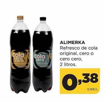 Alimerka Alimerka Refresco De Cola Original Cero O Cero Cero oferta
