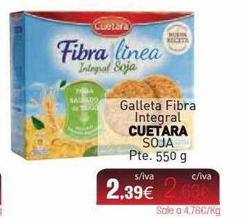 Cuevas Cash Galleta Fibra Integral Cuetara Soja Pte oferta