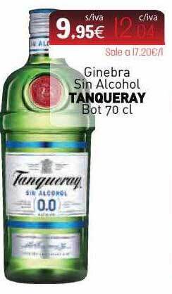 Cuevas Cash Ginebra Sin Alcohol Tanqueray Bot oferta