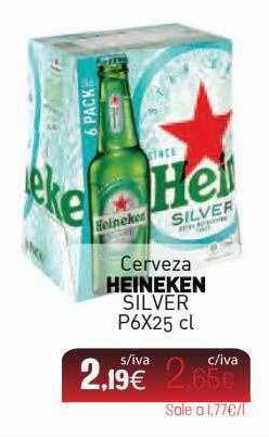 Cuevas Cash Cerveza Heineken Silver oferta