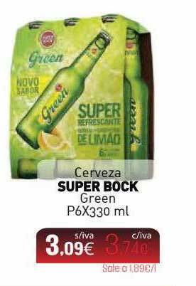 Cuevas Cash Cerveza Super Bock Green oferta