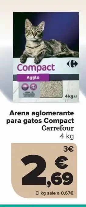 Carrefour Arena aglomerante para gatos oferta