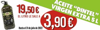 Hiper Usera Dintel Aceite Virgen Extra 5 L oferta