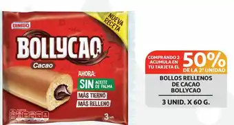 Alcampo Bollycao Bollos Rellenos de Cacao 3 Unid. x 60 g. oferta