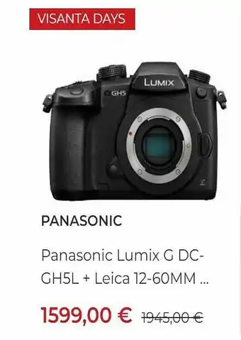 Visanta Panasonic Lumix G Dc - Gh5l + Leica 12-60mm oferta