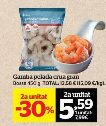 La Sirena 2a Unitat -30% Gamba Pelada Crua Gran oferta