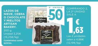 Supercor 2a Unidad -50% Lazos De Nieve Cebra O Chocolate Y Mielitos Artisan Bakery oferta