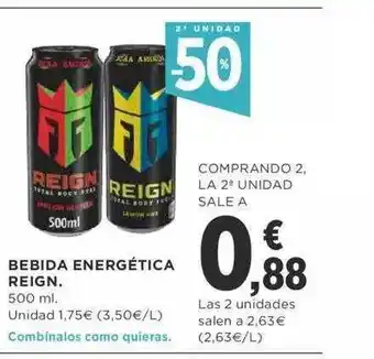 Supercor 2a Unidad -50% Bebida Energética Reign oferta