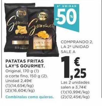 Supercor 2a Unidad -50% Patatas Fritas Lay's Gourmet oferta