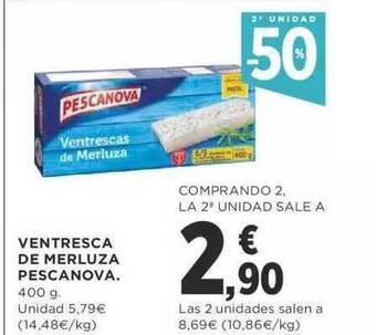 Supercor 2a Unidad -50% Ventresca De Merluza Pescanova oferta