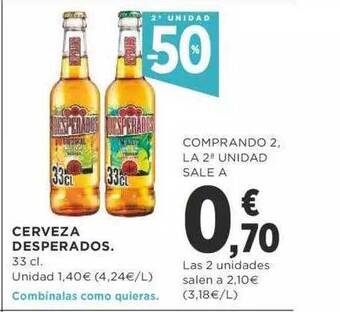 Supercor 2a Unidad -50% Cerveza Desperados oferta