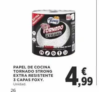 Supercor Papel De Cocina Tornado Strong Extra Resistente 3 Capas Foxy oferta