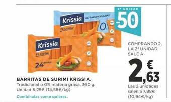 Supercor 2a Unidad -50% Barritas De Surimi Krissia oferta