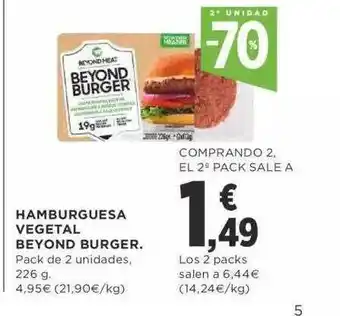 Supercor 2a Unidad -70% Hamburguesa Vegetal Beyond Burger oferta