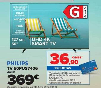 Carrefour Philips Tv 50pus7406 oferta
