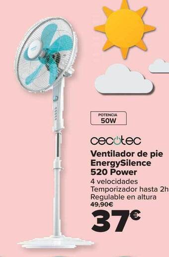 Carrefour Cecotec Ventilador De Pie Energysilence 520 Power oferta