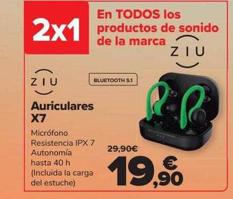 Carrefour Ziu Auriculares X7 oferta