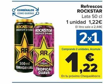 Carrefour Refrescos Rockstar oferta