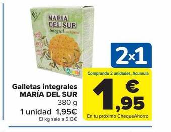 Carrefour Galletas Integrales María Del Sur oferta