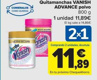 Carrefour Quitamanchas Vanish Advance Polvo oferta