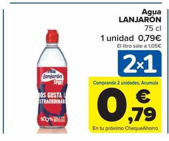 Carrefour Agua Lanjarón oferta