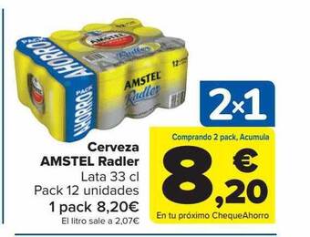 Carrefour Cerveza Amstel Radler oferta