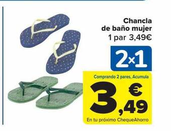 Carrefour Chancla De Baño Mujer oferta