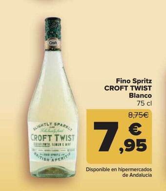 Carrefour Fino Spritz Croft Twist Blanco oferta