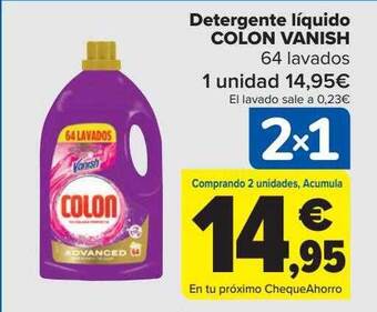 Carrefour Detergente Líquido Colon Vanish oferta