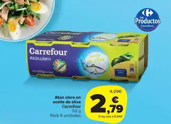 Carrefour Market Atún Claro En Aceite De Oliva Carrefour Pack 6 oferta
