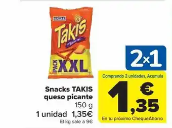 Carrefour Market Snacks Takis Queso Picante oferta