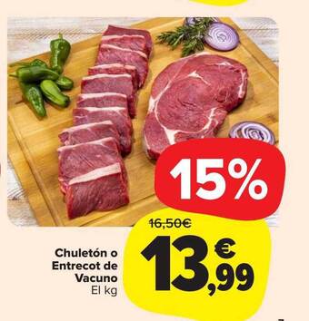 Carrefour Market Chuletón O Entrecot De Vacuno El Kg oferta