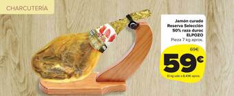 Carrefour Market Jamón Curado Reserva Selección 50% Raza Duroc Elpozo oferta