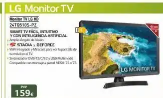 Milar Lg monitor tv monitor tv lg hd 24tq510s-pz smart tv fácil, intuitivo y con inteligencia artificial amplio angulo de visió oferta