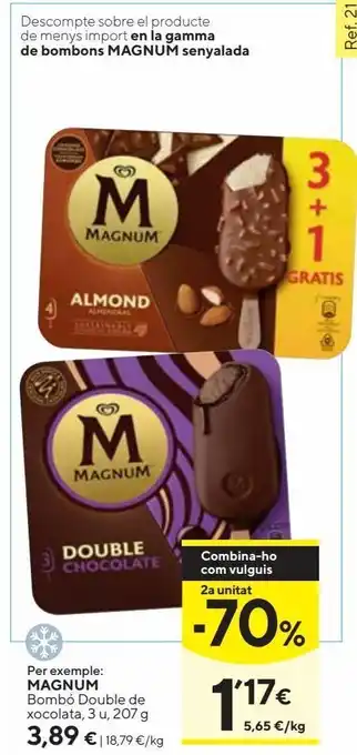 Caprabo Bombón helado magnum oferta