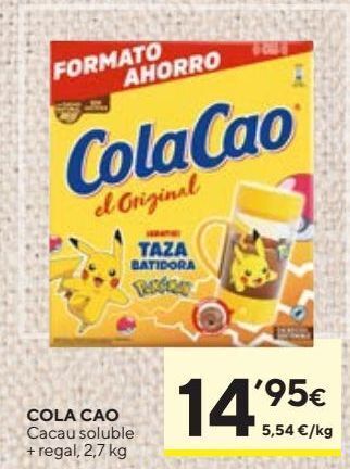 Caprabo Cacao soluble cola cao oferta