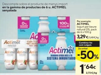 Caprabo Actimel oferta