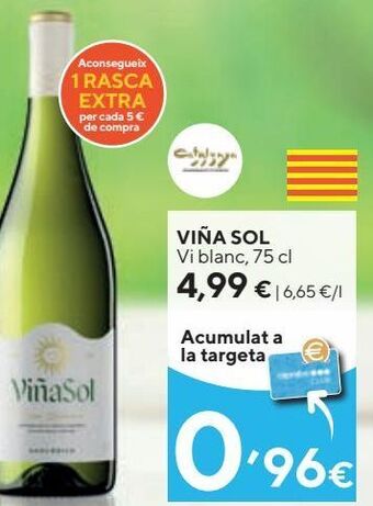 Caprabo Vino blanco viña sol oferta