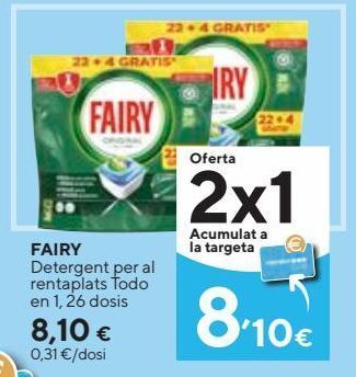 Caprabo Detergente en cápsulas fairy oferta