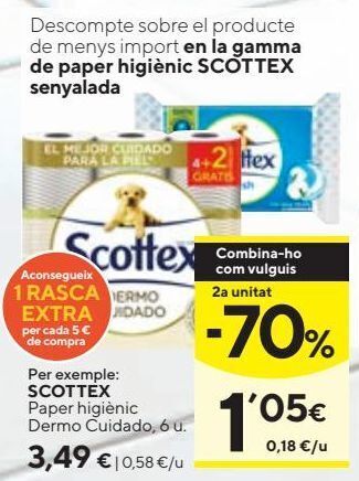 Caprabo Papel higiénico scottex oferta