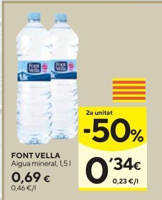 Caprabo Agua font vella oferta