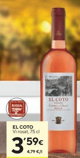 Caprabo Vino rosado el coto oferta