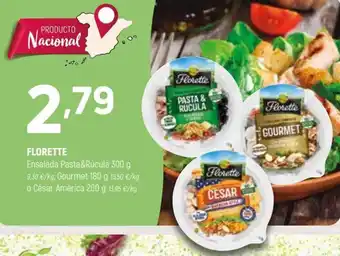 Coviran Florette Ensalada Pasta & Rúcula 300 g, Gourmet 180 g o César América 200 g oferta