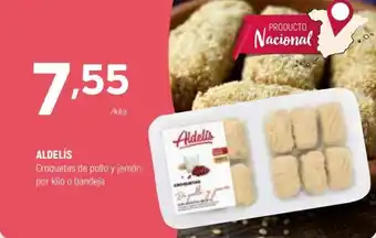 Coviran Aldelís Croquetas de pollo y jamón por kilo o bandeja oferta