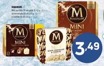 Coviran Magnum Mini surtido 55 ml pack 6 + 2 u. almendrado 60 ml x 6 u. o cookie 55 ml x 6 u. oferta