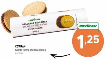 Coviran Coviran Galleta rellena chocolate 500 g oferta