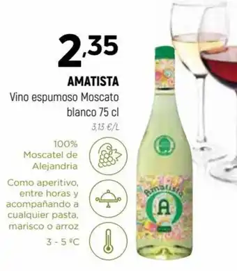 Coviran Amatista vino espumoso Moscato blanco 75 cl oferta