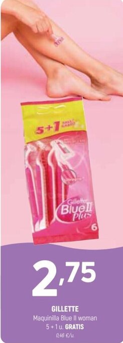 Coviran Gillette Maquinilla Blue II woman 5 + 1 u. Gratis oferta