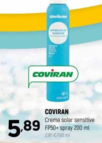 Coviran Coviran Crema solar sensitive FP50+spray 200 ml oferta
