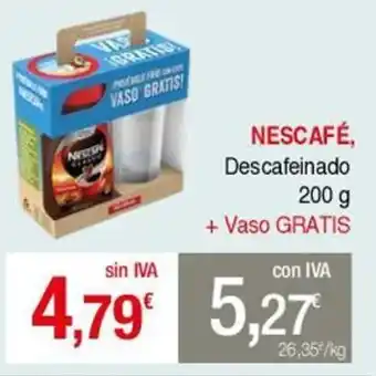 Masymas Nescafé Descafeinado 200g + Vaso Gratis oferta